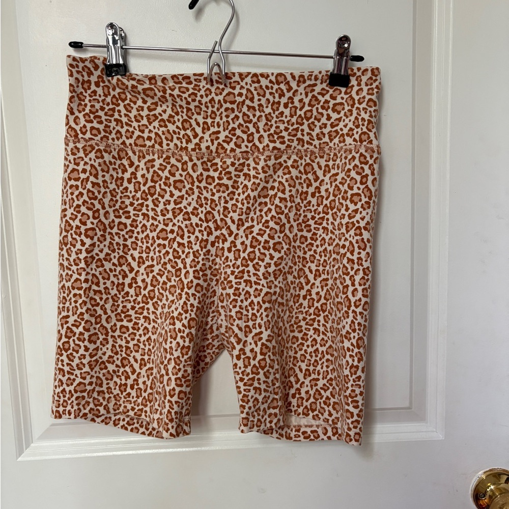 Lou + Grey Leopard Print Biker Shorts